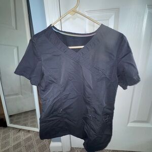Black V-Neck Scrub Top